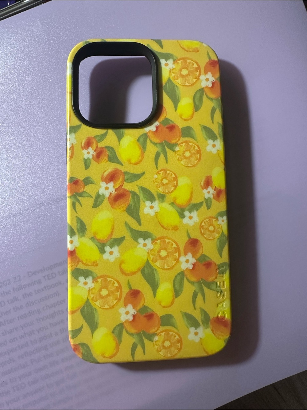 Yellow Citrus Pattern Protective Phone Case - CASELY